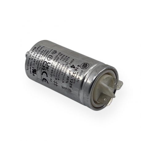 Condensateur permanent aluminium 4µF à cosses faston simple - Ø30x60mm - DUCATI