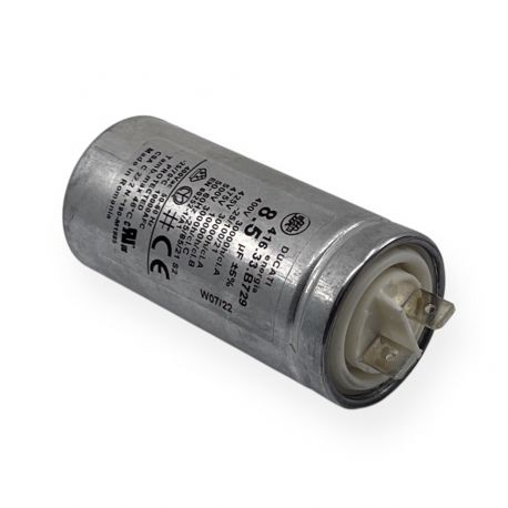 Condensateur permanent aluminium 8,5µF à cosses faston simple - Ø35x72mm - DUCATI