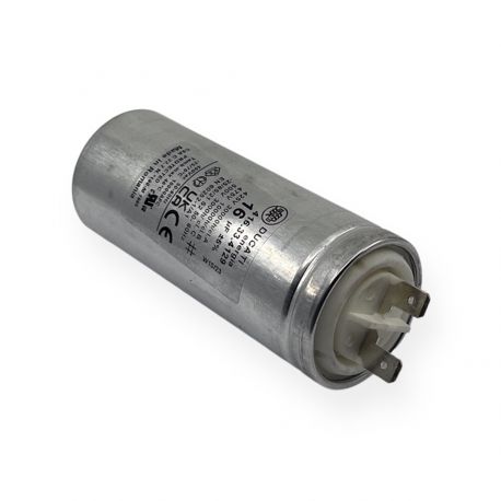 Condensateur permanent aluminium 16µF à cosses faston simple - Ø40x98mm - DUCATI