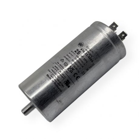 Condensateur permanent aluminium 25µF à cosses faston double - Ø45x98mm - DUCATI