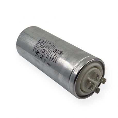 Condensateur permanent aluminium 40µF à cosses faston double - Ø50x122mm - DUCATI