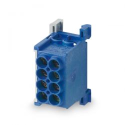 Répartiteur MAG25-2 bleu (neutre) 400V, 80A - 4x 2,5-25mm² - MOREK