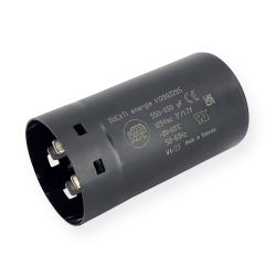 Condensateur de démarrage 550-650µF à cosses faston 6.3, fond plat - Ø45,5x84mm - DUCATI