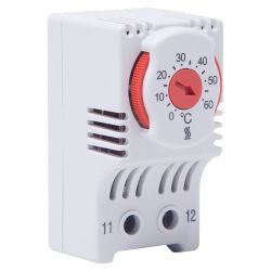 Thermostat d'armoire électrique - contact 1NC - Plage de température 0°C à 60°C