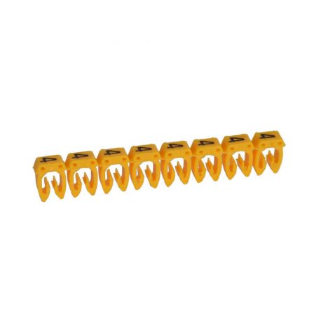 Boite de 512 repères CME 1 pour fils 0.5mm² à 1.5mm² - marquage chiffre 4 jaune