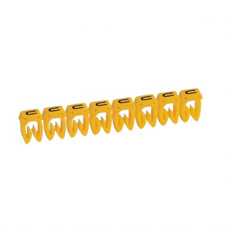 Boite de 512 repères CME 1 pour fils 0.5mm² à 1.5mm² - marquage lettre U jaune