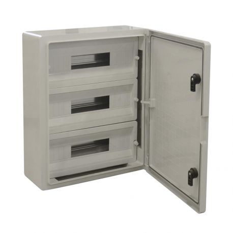 Armoire électrique 51 modules 500x400x175 étanche IP65 - Porte pleine - avec rail DIN