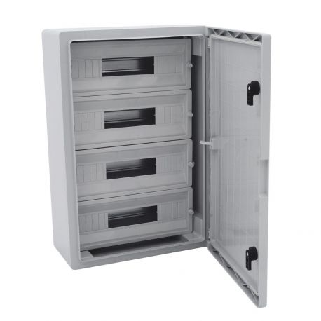 Armoire électrique 68 modules 600x400x200mm étanche IP65 - Porte pleine - avec rail DIN