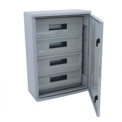 Armoire électrique 88 modules 700x500x245mm étanche IP65 - Porte pleine - avec rail DIN