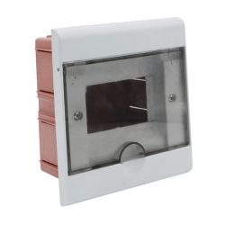 Coffret électrique encastrable sur placo 140x150x90mm IP40 - 1 rangée de 5 modules