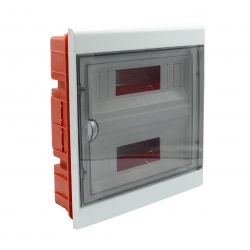 Coffret électrique encastrable sur placo 350x310x90mm IP40 - 2 rangée de 12 modules