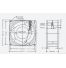 Ventilateur d'armoire axial carré 230Vac 80X80X38 - débit d'air 43m3/h - 9W