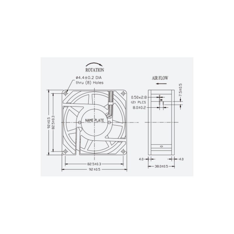 Ventilateur pour armoire électrique tension 230VAC