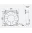 Ventilateur d'armoire axial carré 12Vdc 50X50X10 - débit d'air 23m3/h - 1.2W