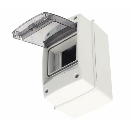 Coffret électrique étanche pour l'extérieur IP65 4 modules 171x100x100mm - Porte transparente