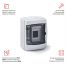 Coffret électrique étanche pour l'extérieur IP65 4 modules 215x145x110mm - Porte transparente