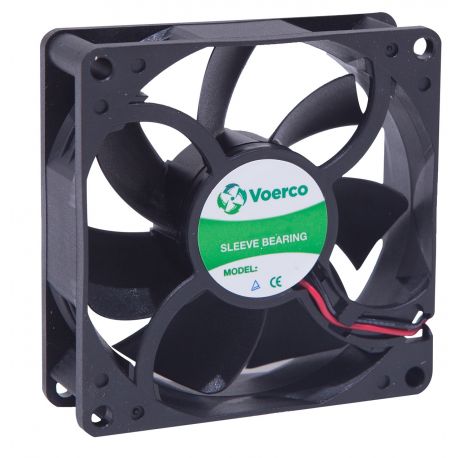 Ventilateur d'armoire axial carré 12Vdc 80X80X25 - débit d'air 69m3/h - 3.6W