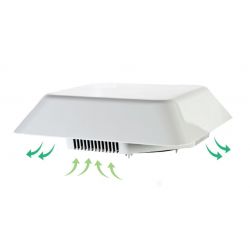 Ventilateur de toit d'armoire 230Vac Ø190x61 radial - débit d'air 600m3/h - 80W