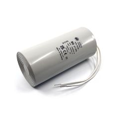 Condensateur permanent 80µF à fils - Ø55x120mm - Fond plat - DUCATI