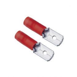 Lot de 2 Cosses Faston Mâle rouge 2,8x0,5mm