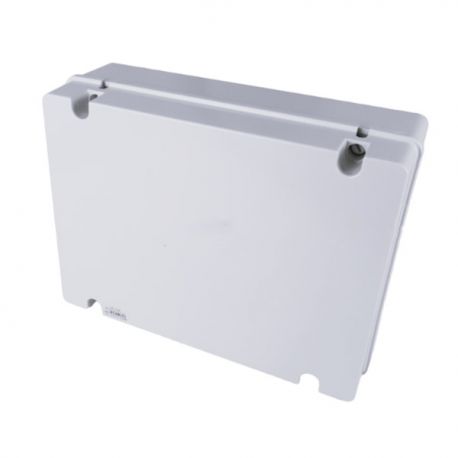 Boite de dérivation étanche IP67 400x300x130mm, avec couvercle opaque, bords lisses Boite de dérivation étanche IP67 400x300x130mm, avec couvercle opaque, bords lisses