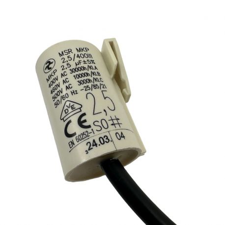 2260419631 Condensateur de marche 2.5µF pour réfrigérateur/congélateur AEG, ELECTROLUX