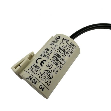 2260419631 Condensateur de service 3µF pour réfrigérateur/congélateur AEG, ELECTROLUX