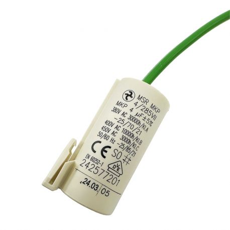 2425752017 Condensateur de service 4µF pour réfrigérateur/congélateur AEG, ELECTROLUX