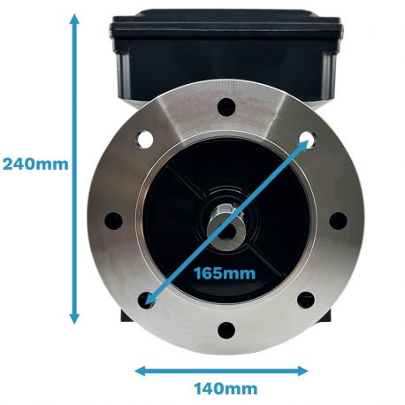 Moteur Électrique Monophasé 220V 1.5kW 1500Tr/min B35 4MLE90L Double Condensateur - CEMER