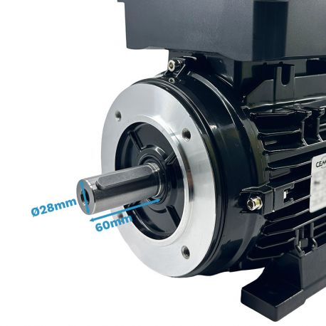 Moteur Électrique Monophasé 220V 4kW 3000Tr/min B34 2MLE112M Double Condensateur - CEMER