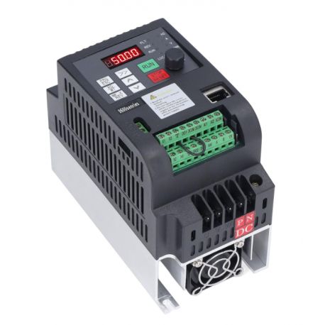 Variateur de vitesse mono/tri pour moteur triphasé 2,2kW 220/380V 10A IP20 - Alimentation 220V