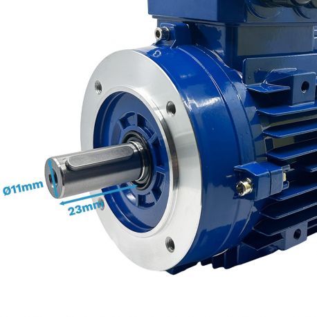 Moteur triphasé CEMER B14, 0.18 KW, 1500 TR/MIN, HA 63, 230/400V, IE1, Alu