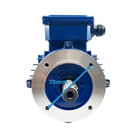 Moteur triphasé CEMER B14, 0.25 KW, 1500 TR/MIN, HA 63, 230/400V, IE1, Alu