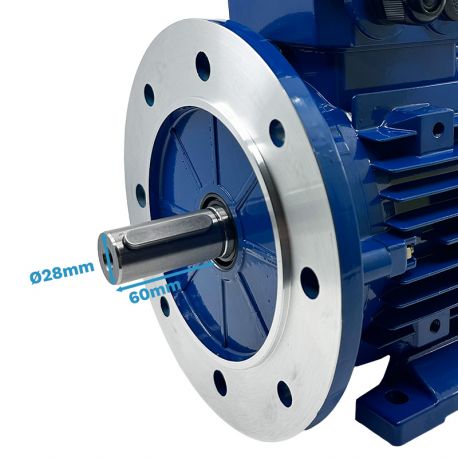 Moteur triphasé CEMER B35, 5.5 KW, 1500 TR/MIN, HA 112, 230/400V, IE1, Alu