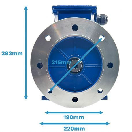 Moteur triphasé CEMER B35, 5.5 KW, 1500 TR/MIN, HA 112, 230/400V, IE1, Alu