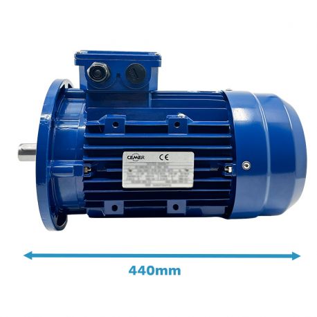 Moteur triphasé CEMER B5, 7.5 KW, 3000 TR/MIN, HA 132, 230/400V, IE1, Alu