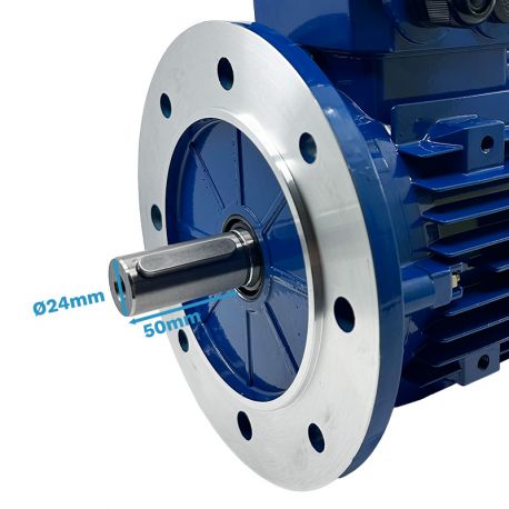 Moteur triphasé CEMER B5, 3 KW, 3000 TR/MIN, HA 90, 230/400V, IE1, Alu