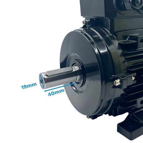 Moteur Électrique Triphasé 0.75kW/1CV, 3000Tr/min, 230/400V, B3, HA80, IE3, Alu - CEMER