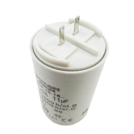 Condensateur 11µF - Ø36x58mm pour moteur de volet roulant Cosses 2.8 mm - Somfy 203622A