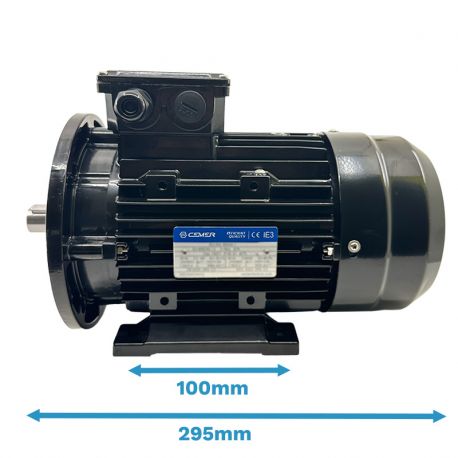 Moteur Électrique Triphasé 1.1kW/1.5CV, 3000Tr/min, 230/400V, B35, HA80, IE3, Alu - CEMER