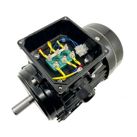 Moteur Électrique Triphasé 2.2kW/3CV, 1000Tr/min, 230/400V, B5, HA112, IE3, Alu - CEMER