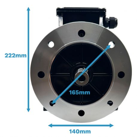 Moteur Électrique Triphasé 0.55kW/0.75CV, 750Tr/min, 230/400V, B35, HA90, IE3, Alu - CEMER