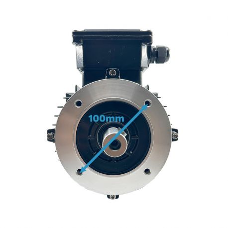 Moteur Électrique Triphasé 0.75kW/1CV, 1500Tr/min, 230/400V, B14, HA80, IE3, Alu - CEMER