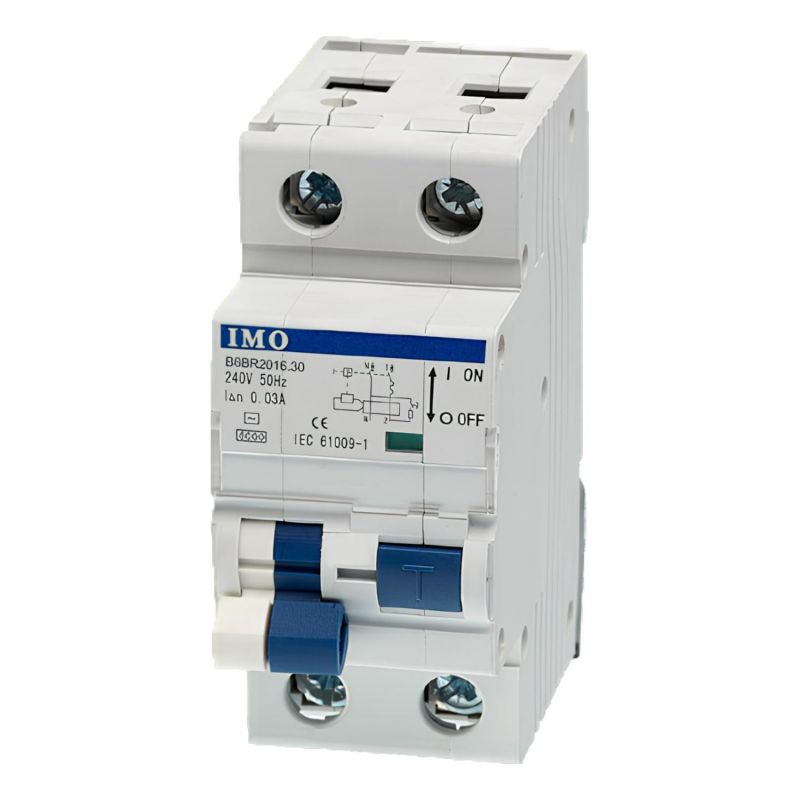 Disjoncteur Différentiel 1P+N 20A 30mA Type A - Courbe C 6kA - Pour Plaques Cuisson, Lave-linge, Voiture électrique - 12