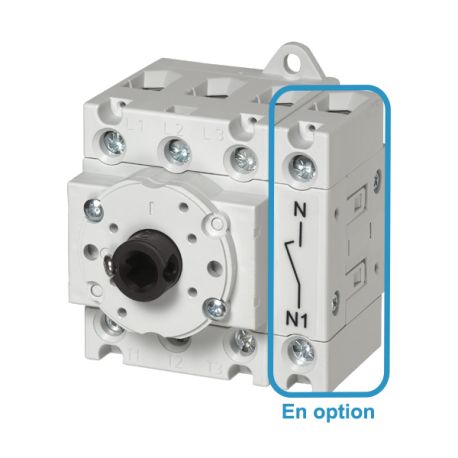 Interrupteur sectionneur 3P 20A fond d'armoire - Fixation rail DIN - IMO