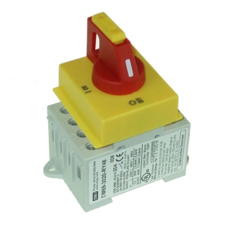 Sectionneur rotatif modulaire ON/OFF 4P 20A Cadenassable - montage rail DIN - IMO