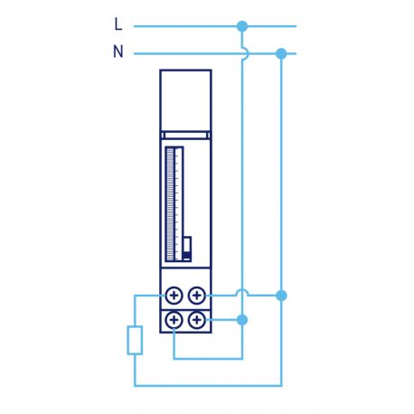 SMT961C Horloge modulaire journalière 24H analogique - 220VAC - plage de 15min - 1 module - IMO