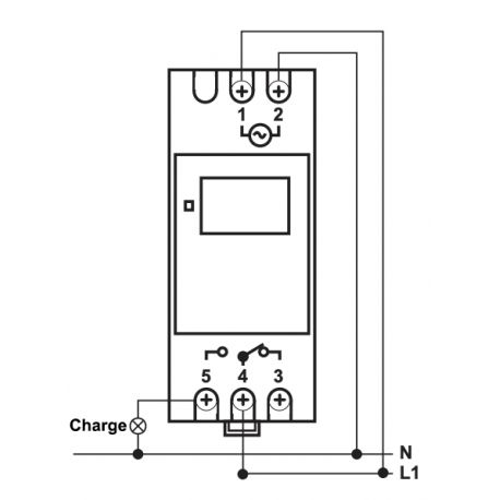 SDT201C interrupteur horaire programmable digital 24h/7j - 16A - 230V - 1 sortie relais - IMO