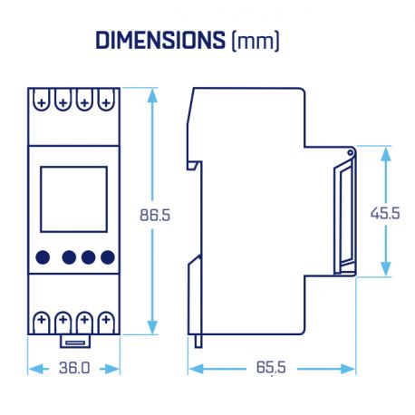 SDT582C interrupteur horaire programmable digital 24h/7j - 16A - 220VAC - 2 sorties - IMO