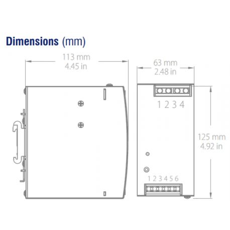 LPS324024DC - Alimentation courant continu 380Vac/24Vcc 10A 240W - autoprotégée- LPS IMO